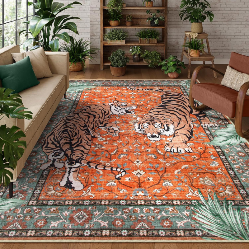 VIKAMA Boho Tiger Pattern Area - огляд і ціна Coffee Equipment At Home