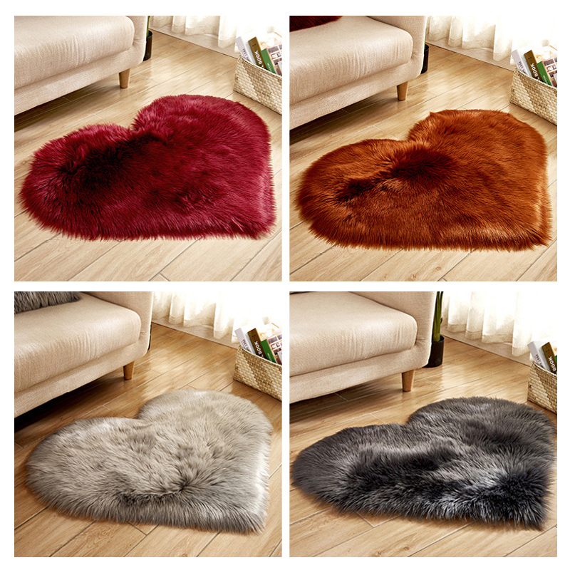 Furry Solid Color Heart Rug Be - огляд і ціна Coffee Equipment At Home